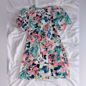 H&M Floral Mini Dress - Pink, Green, Blue